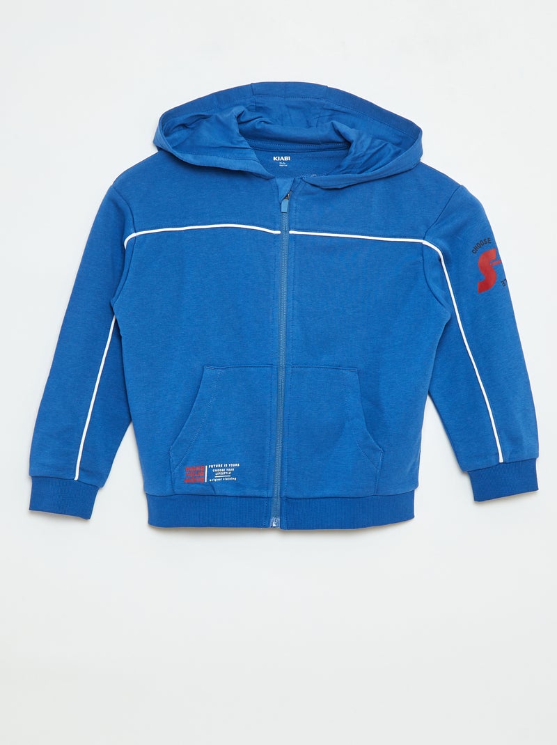 Sweat à capuche loose Bleu - Kiabi