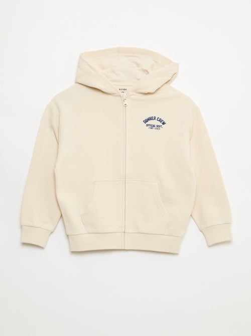 Sweat à capuche loose brodé - Kiabi