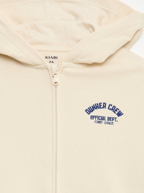 Sweat à capuche loose brodé - Kiabi