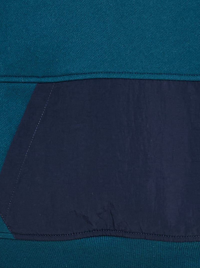 Sweat à capuche loose en polaire Bleu - Kiabi