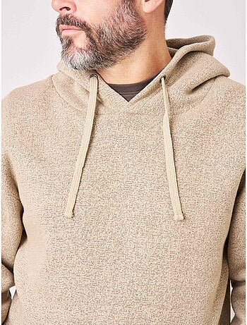 Sweat à capuche loose homme en coton texturé avec patch étoile 'deeluxe'