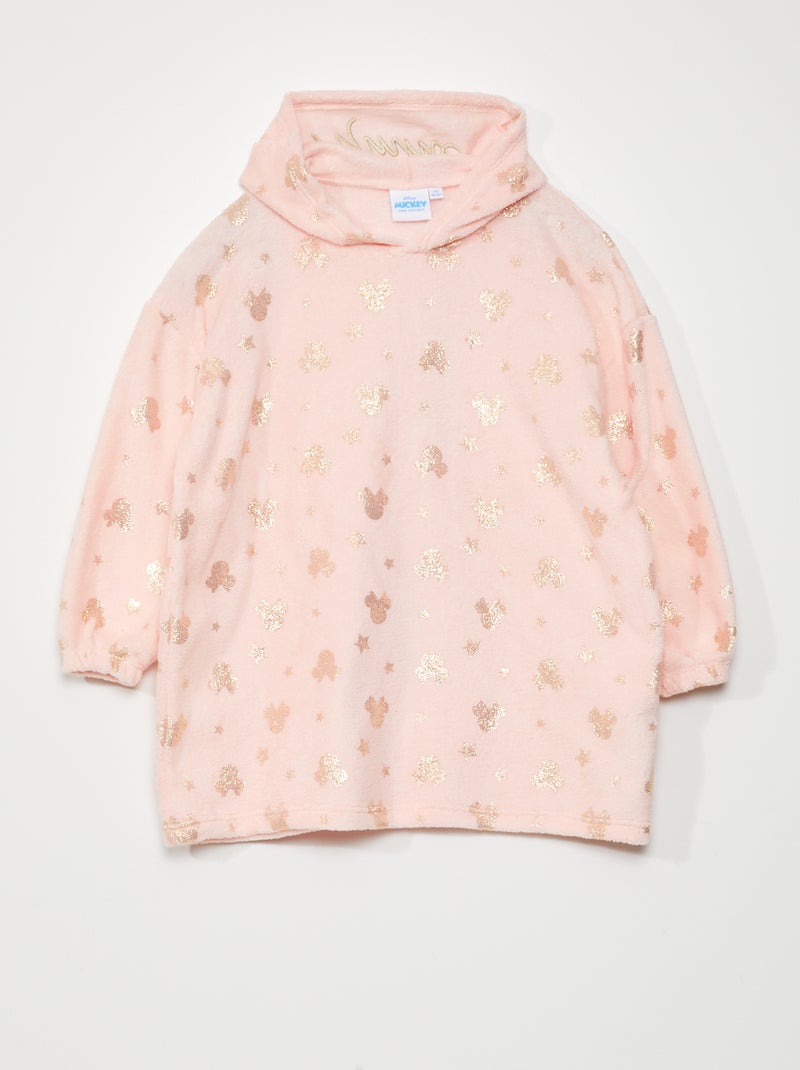 Sweat à capuche maille peluche 'Minnie' Rose - Kiabi