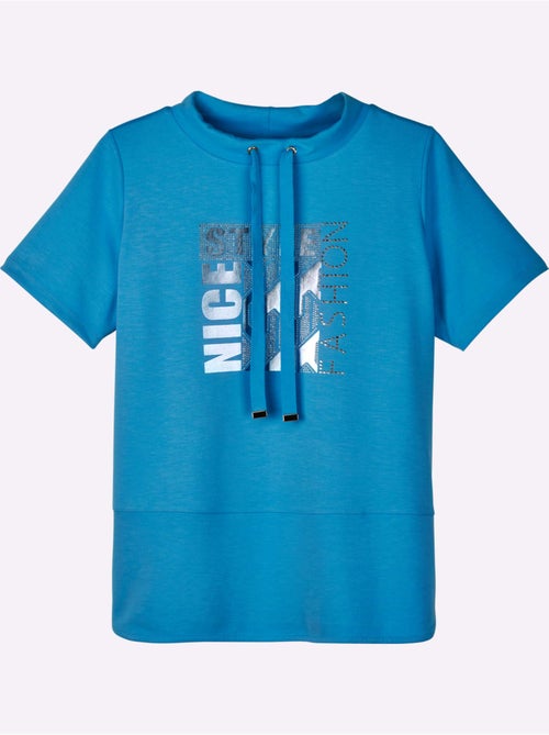 Sweat à capuche manches courtes et imprimé graphique devant - taille standard - witt - Kiabi Sweat à capuche manches courtes et imprimé graphique devant - taille standard - witt - Kiabi
