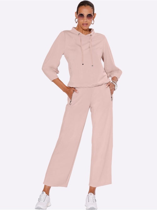 sweat à capuche manches longues et pantalon large en modal - Taille standard - Helline - Kiabi