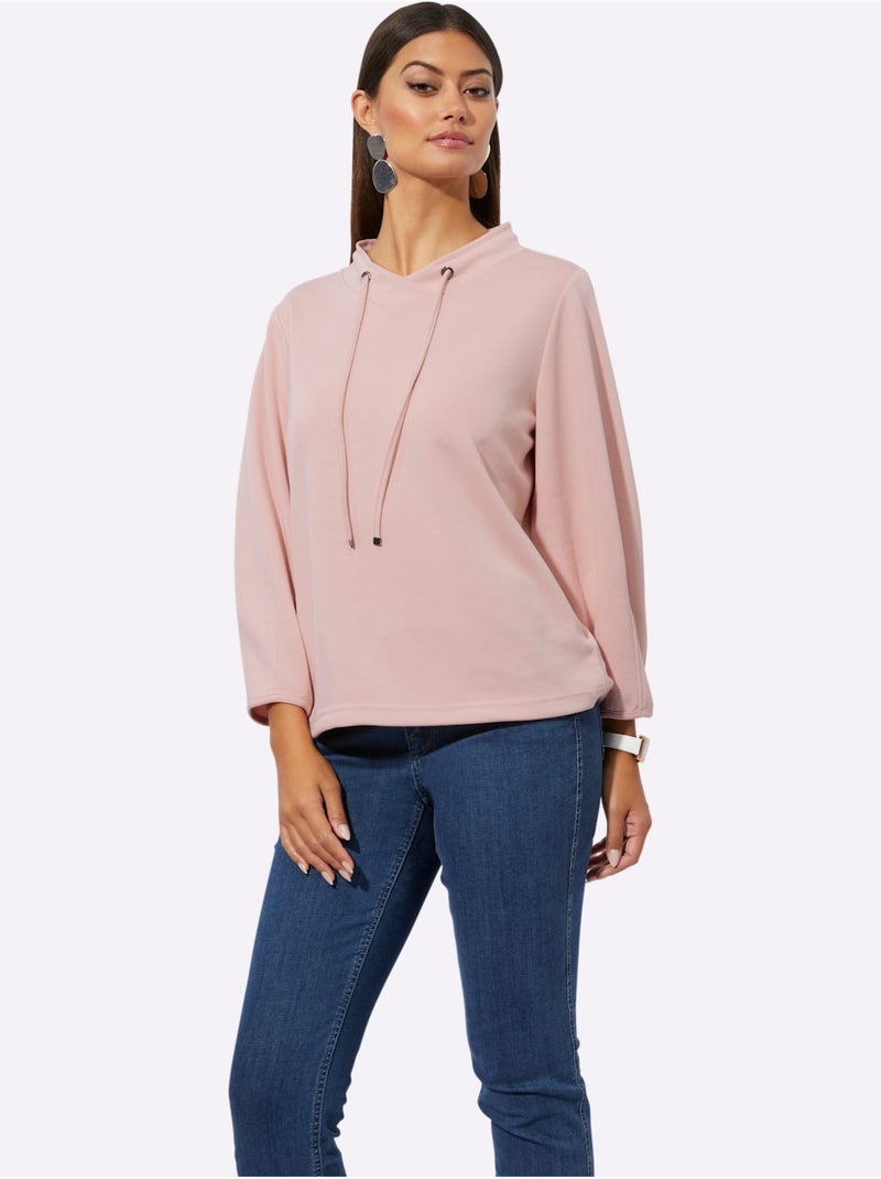 sweat à capuche manches longues et pantalon large en modal - Taille standard - Helline Poudre - Kiabi