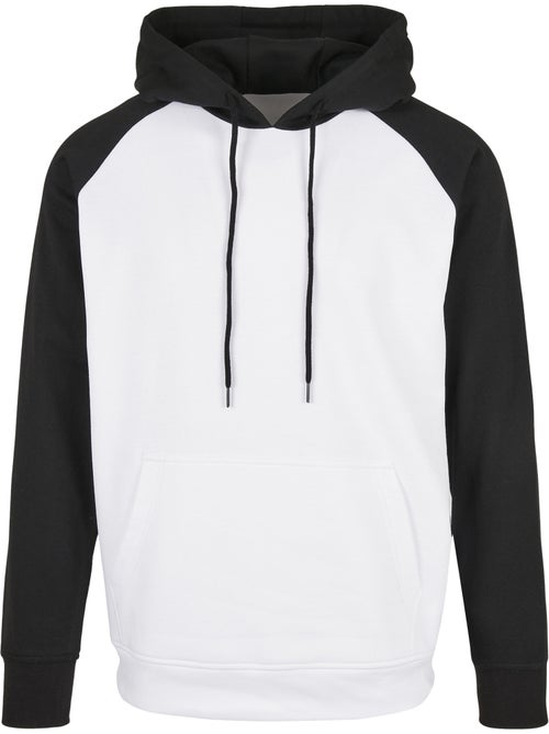 Sweat à capuche manches raglan basic - build your brand - Kiabi