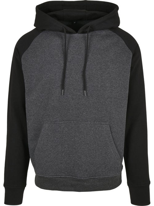 Sweat à capuche manches raglan basic - build your brand - Kiabi