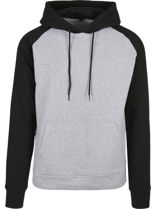 Sweat à capuche manches raglan basic - build your brand - Kiabi