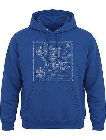 Sweat à capuche map of middle earth - le seigneur des anneaux