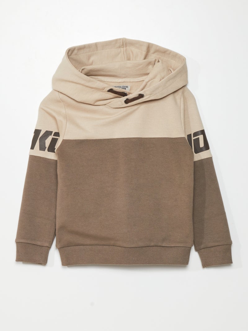 Sweat à capuche marron - Kiabi