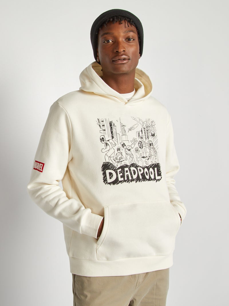 Sweat à capuche 'Marvel' Blanc - Kiabi