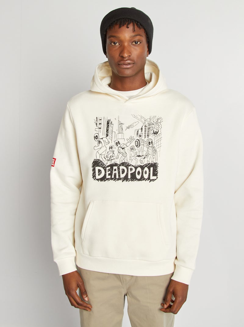 Sweat à capuche 'Marvel' Blanc - Kiabi