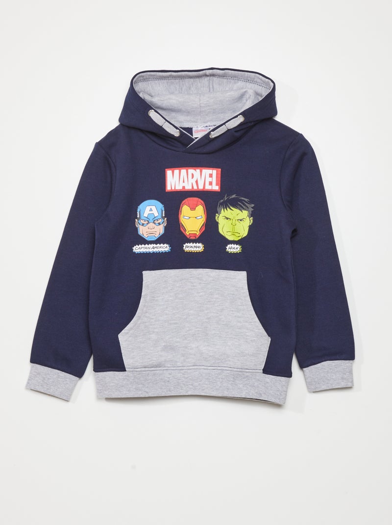 Sweat à capuche 'Marvel' Bleu - Kiabi
