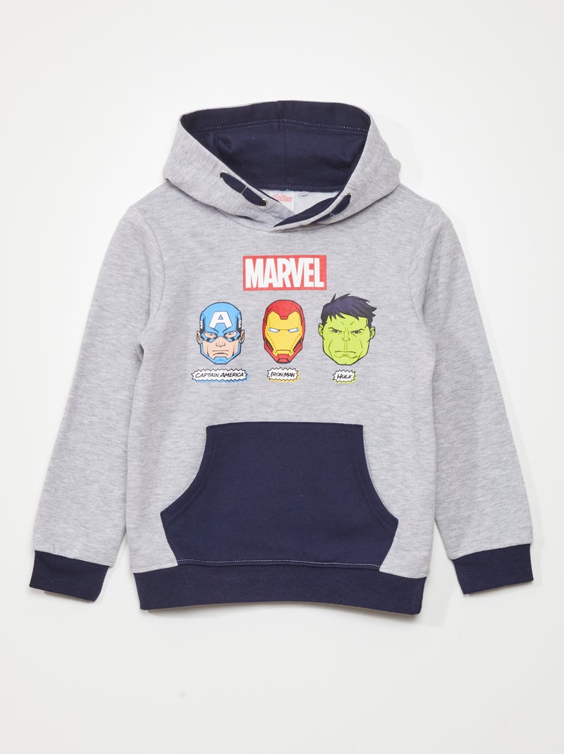 Sweat à capuche 'Marvel' Gris - Kiabi