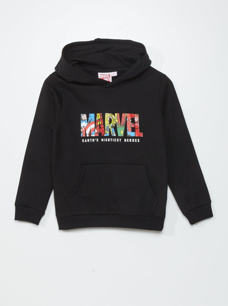 Sweat à capuche 'Marvel' noir - Kiabi