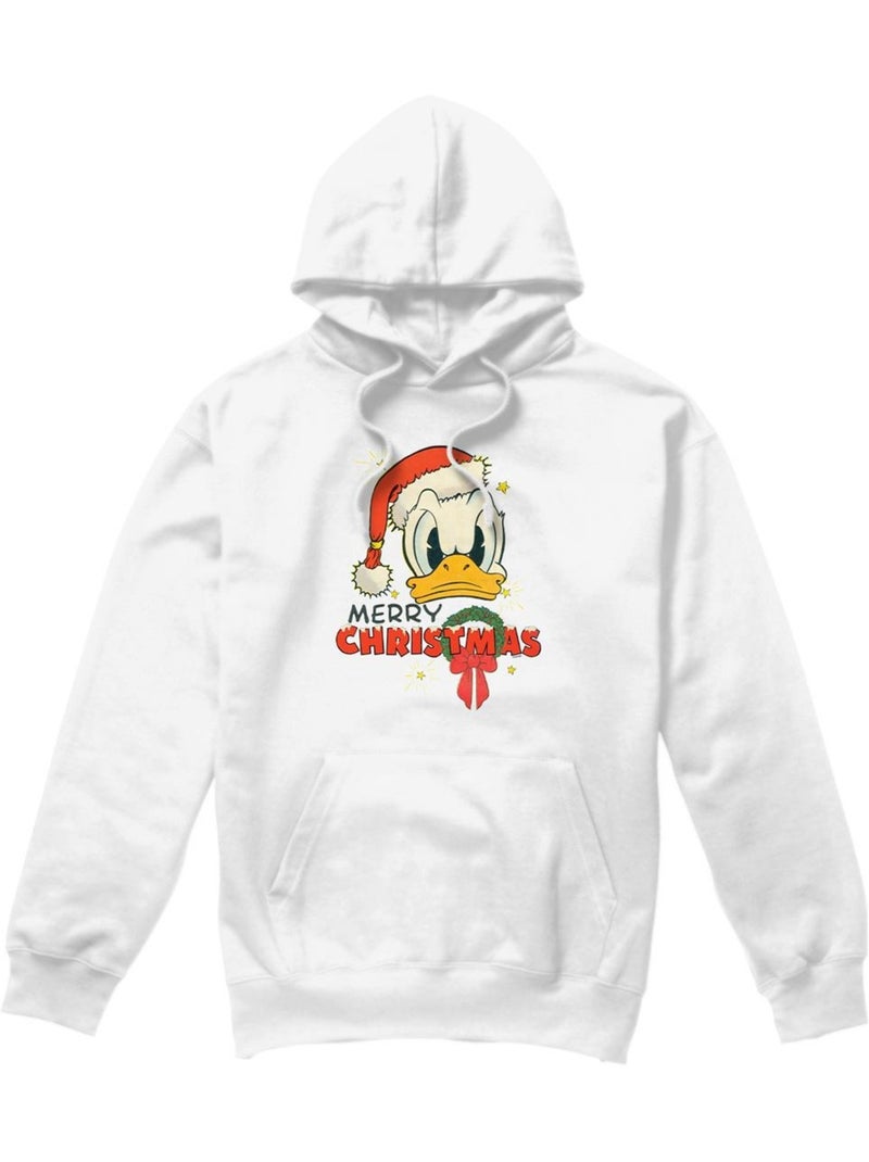 Sweat à capuche merry christmas - disney Blanc - Kiabi