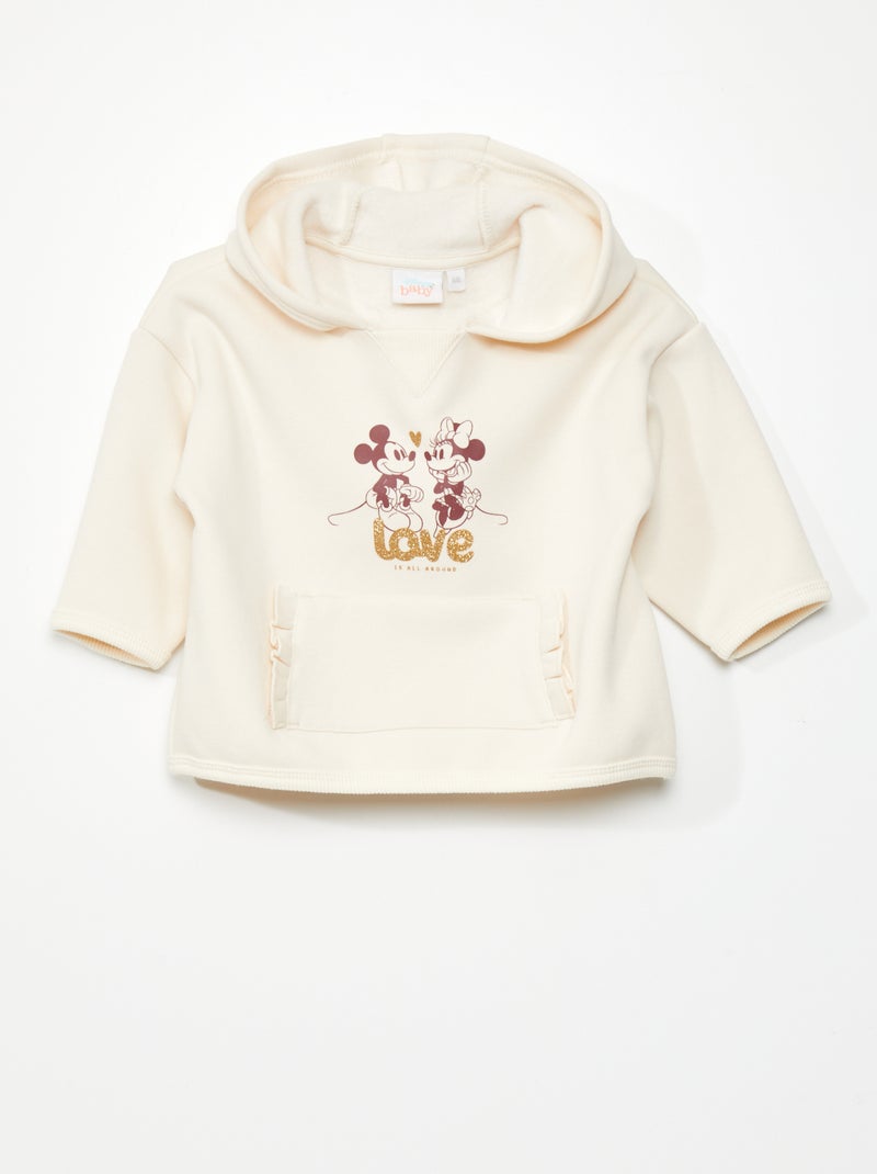 Sweat à capuche 'Mickey' Blanc - Kiabi