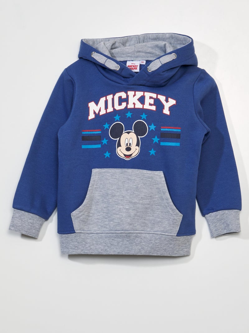 Sweat à capuche 'Mickey' bleu - Kiabi