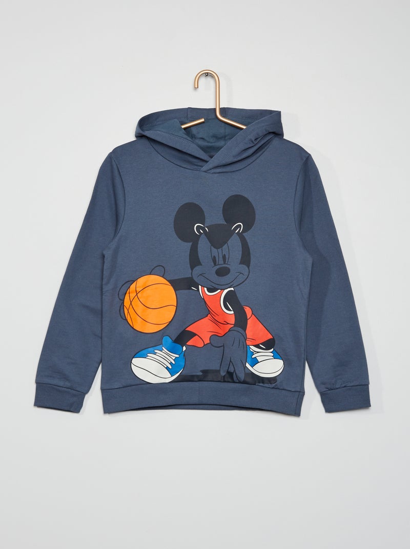 Sweat à capuche 'Mickey' bleu - Kiabi