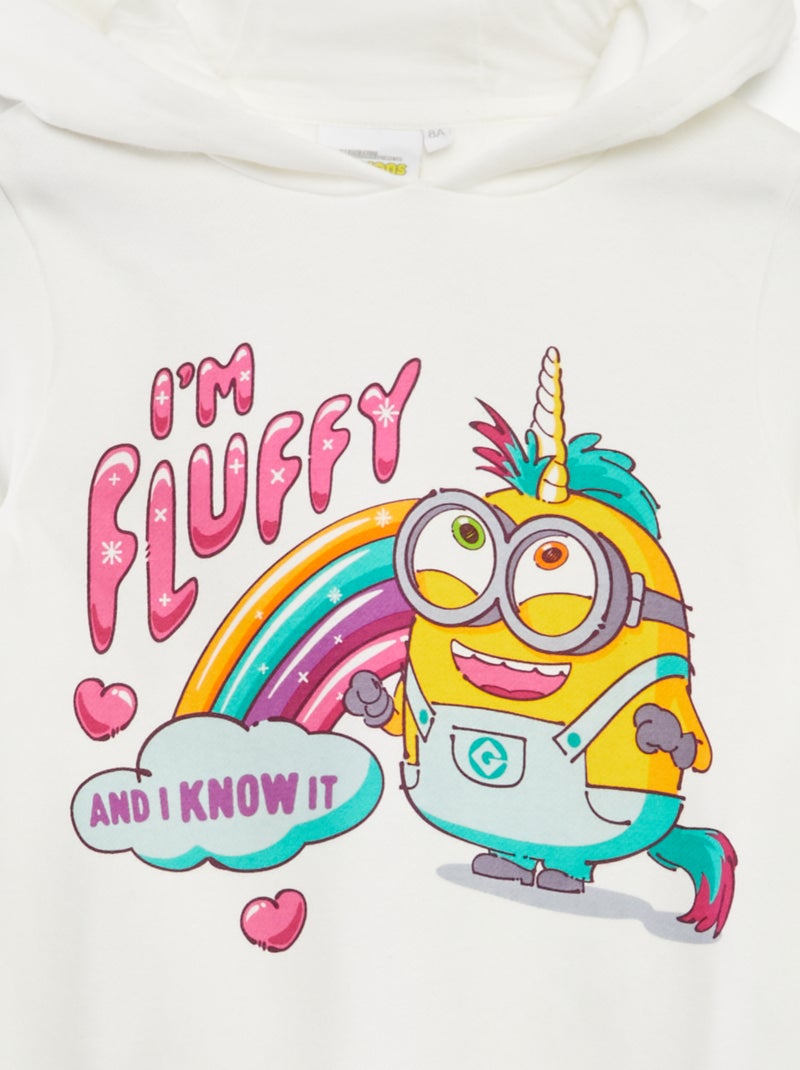 Sweat à capuche 'minions' Blanc - Kiabi