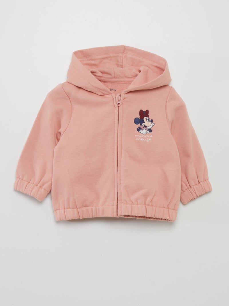 Sweat à capuche 'Minnie' en french terry Rose Minnie - Kiabi
