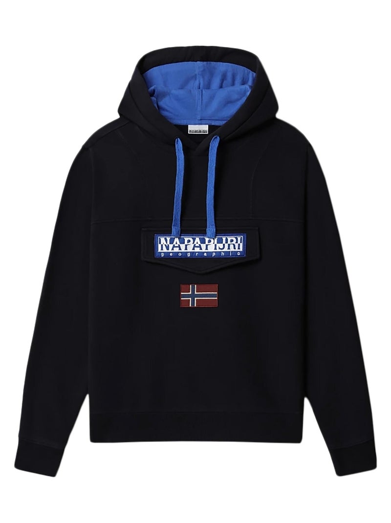 Sweat à Capuche Mixte Napapijri Burgee Bleu - Kiabi