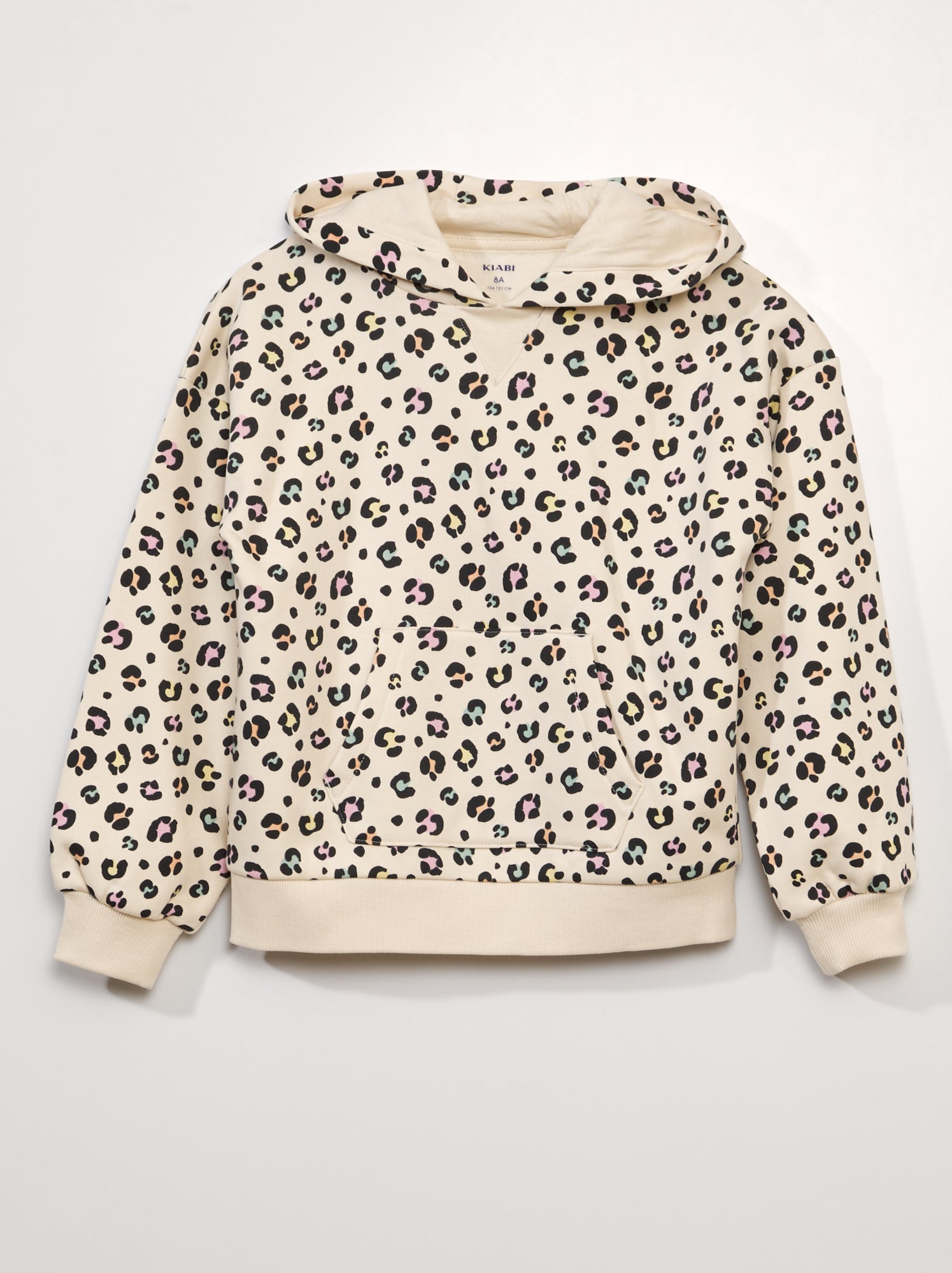 Sweat à Capuche Fille Imprimé Léopard - 100% Coton, Manches Longues, Avec Poches - Taille 7-14 Ans, Décontracté Et Confortable - 6