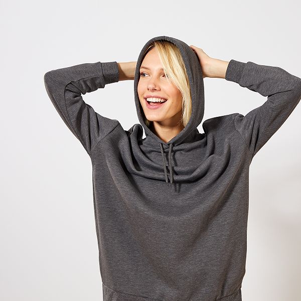 sweat a capuche femme inscription