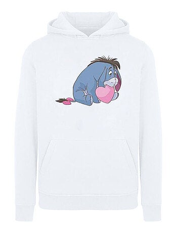 Sweat à capuche motif winnie l'ourson et bourriquet motif/style bouche - disney
