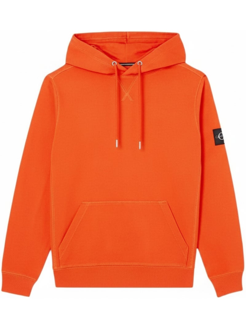 Sweat à capuche motif/style badge - calvin klein Orange - Kiabi