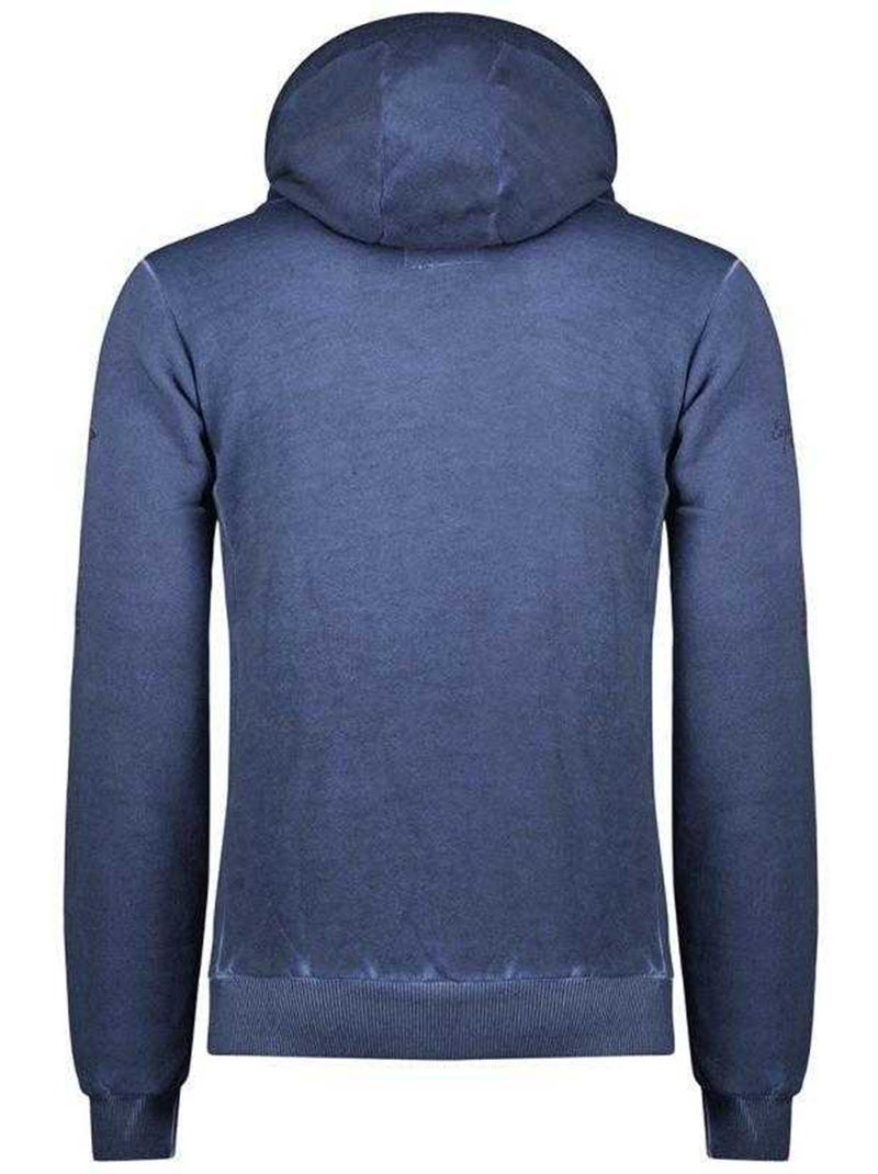 Sweat à capuche motif/style badge gymclass eo - geographical norway Bleu foncé - Kiabi