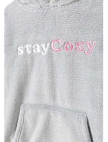 Sweat à capuche motif/style brodé cuddle - minoti