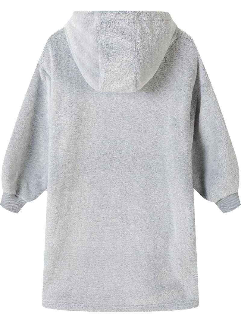 Sweat à capuche motif/style brodé cuddle - minoti Gris - Kiabi