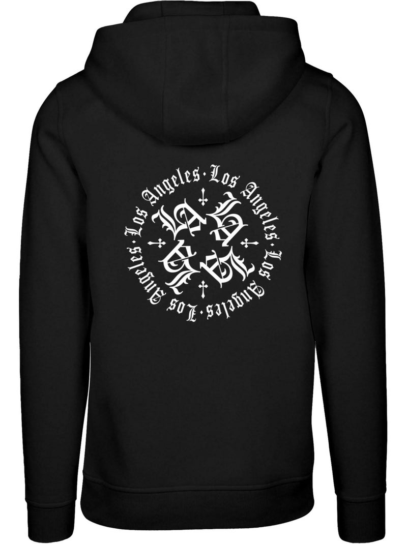 Sweat à capuche motif/style cercle los angeles - mister tee Noir - Kiabi