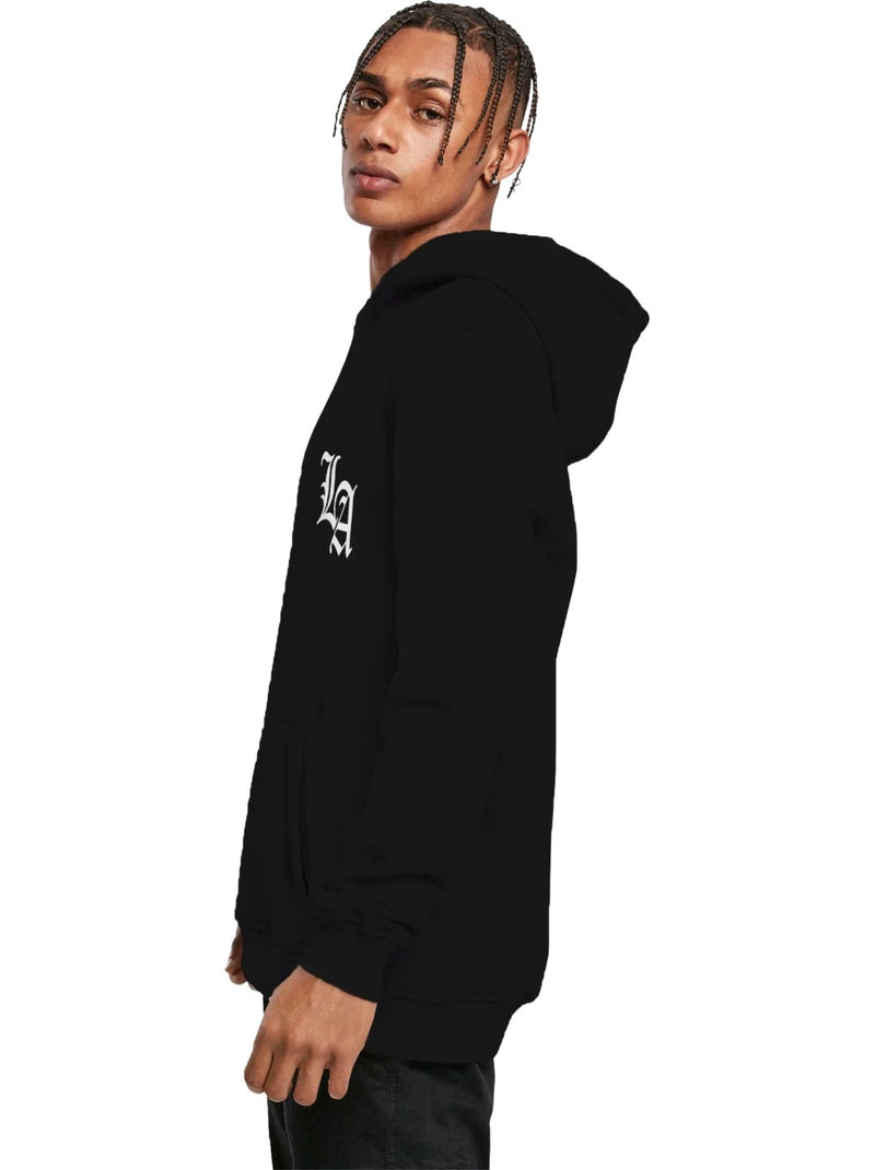 Sweat à capuche motif/style cercle los angeles - mister tee Noir - Kiabi