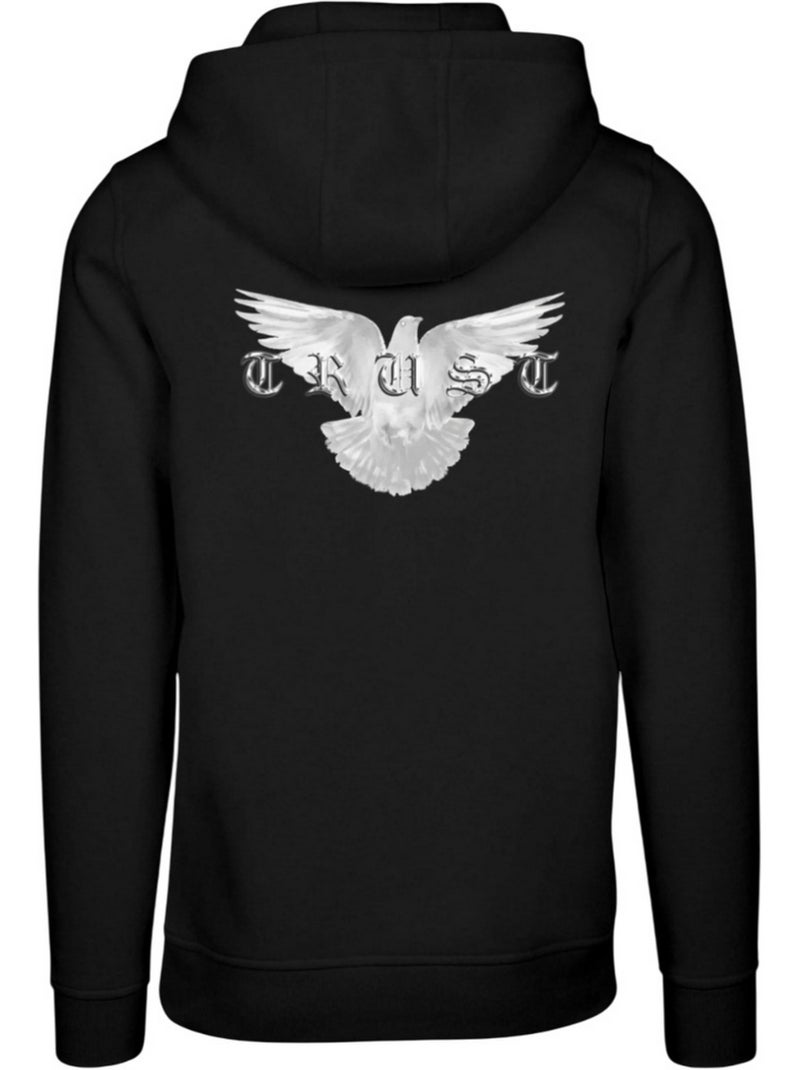 Sweat à capuche motif/style colombe trust - mister tee Noir - Kiabi