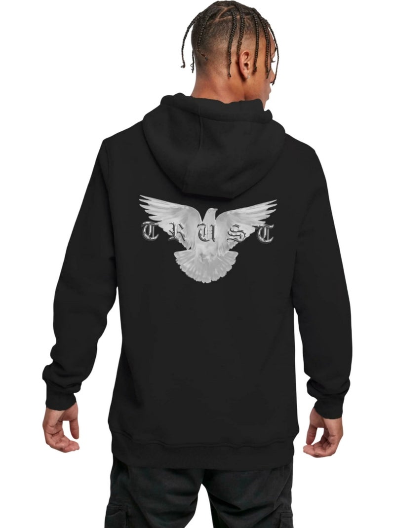 Sweat à capuche motif/style colombe trust - mister tee Noir - Kiabi