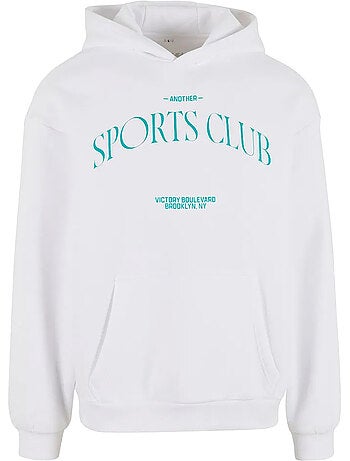 Sweat à capuche motif/style duveteux another sports club - mister tee