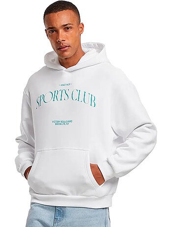 Sweat à capuche motif/style duveteux another sports club - mister tee