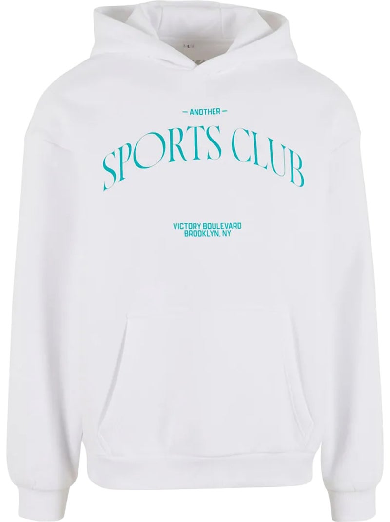 Sweat à capuche motif/style duveteux another sports club - mister tee Blanc - Kiabi