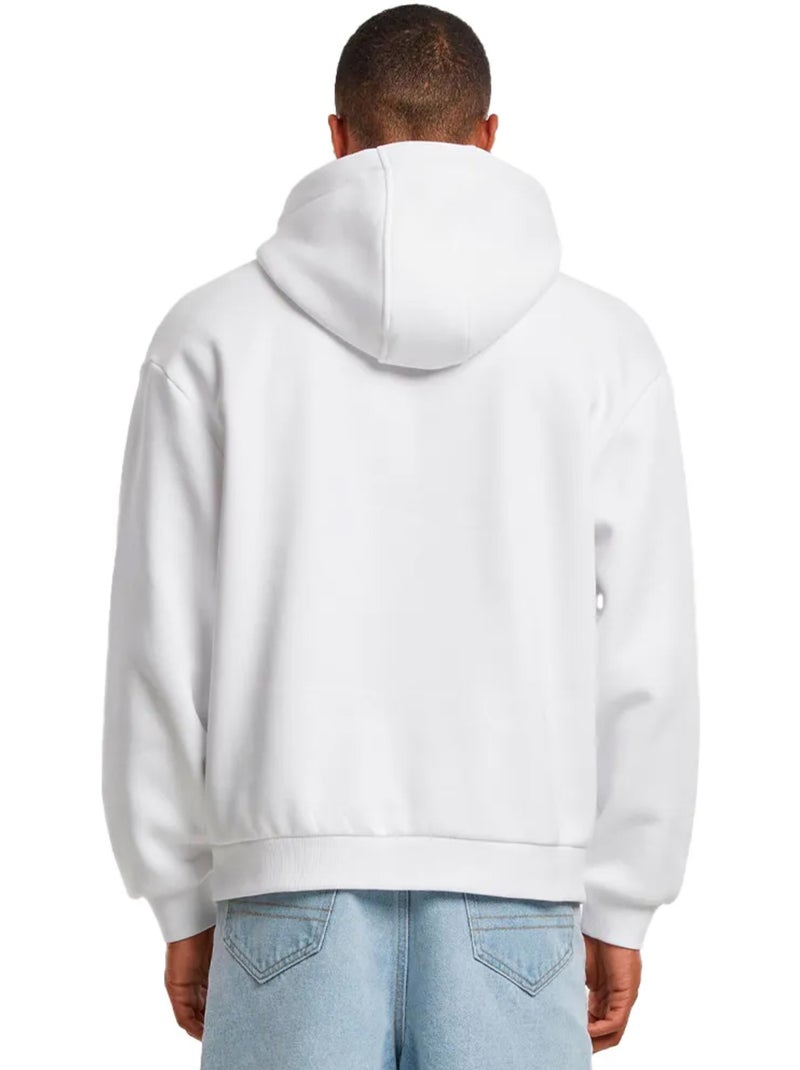 Sweat à capuche motif/style duveteux another sports club - mister tee Blanc - Kiabi