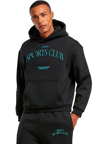 Sweat à capuche motif/style duveteux another sports club - mister tee