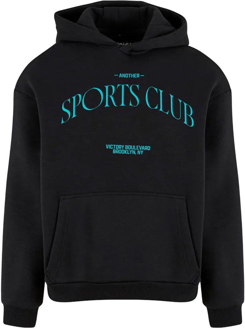 Sweat à capuche motif/style duveteux another sports club - mister tee Noir - Kiabi