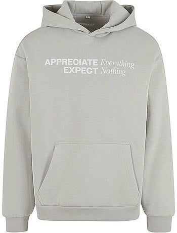 Sweat à capuche motif/style duveteux appreciate & respect - mister tee