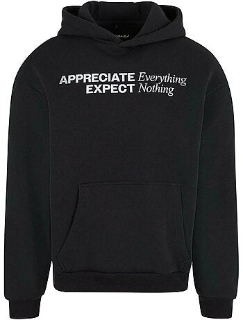Sweat à capuche motif/style duveteux appreciate & respect - mister tee