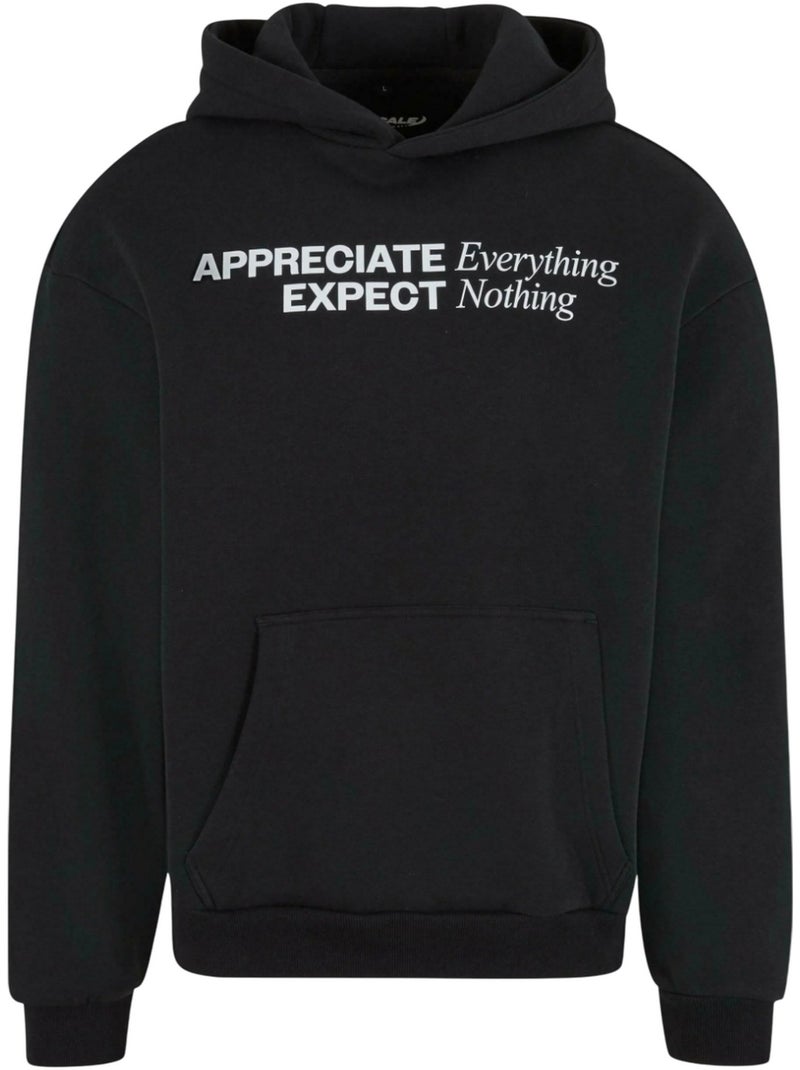 Sweat à capuche motif/style duveteux appreciate & respect - mister tee Noir - Kiabi