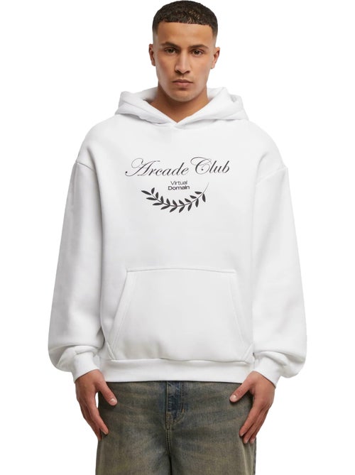 Sweat à capuche motif/style duveteux arcade club - mister tee - Kiabi