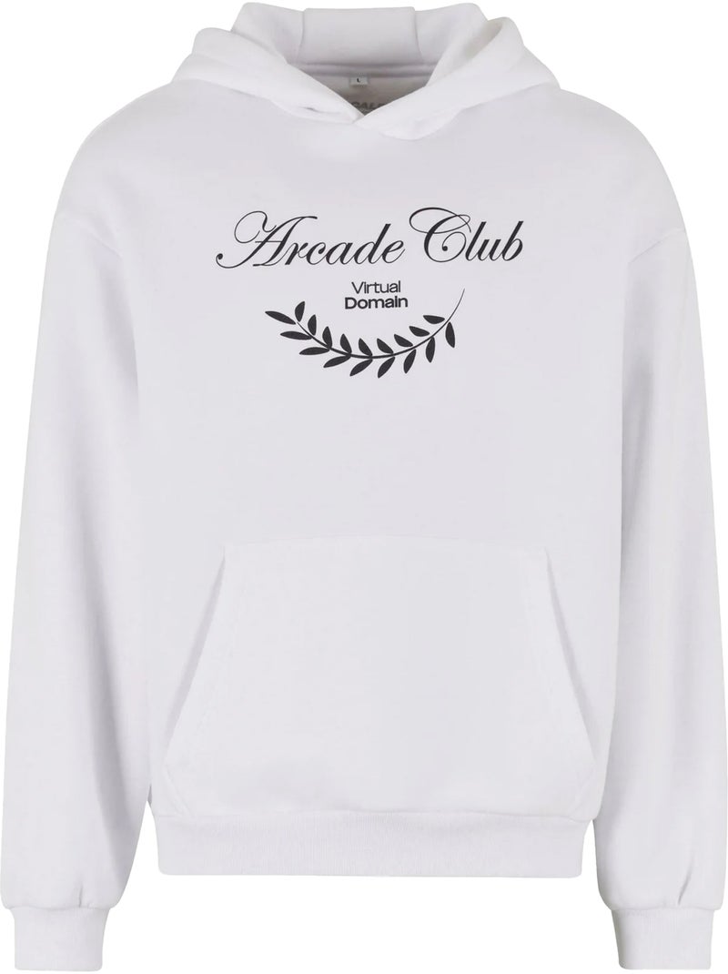 Sweat à capuche motif/style duveteux arcade club - mister tee Blanc - Kiabi