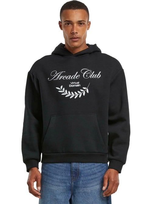 Sweat à capuche motif/style duveteux arcade club - mister tee - Kiabi