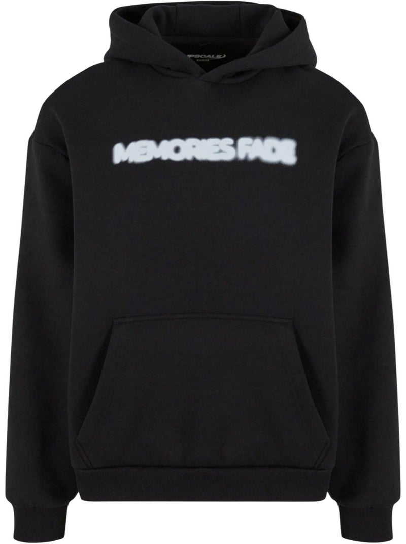 Sweat à capuche motif/style duveteux memories fade - mister tee Noir - Kiabi